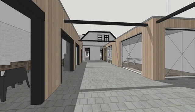 Dorpstraat, Ulvenhout: Transformatie en herindeling van een oude dorpswoning met gieterij