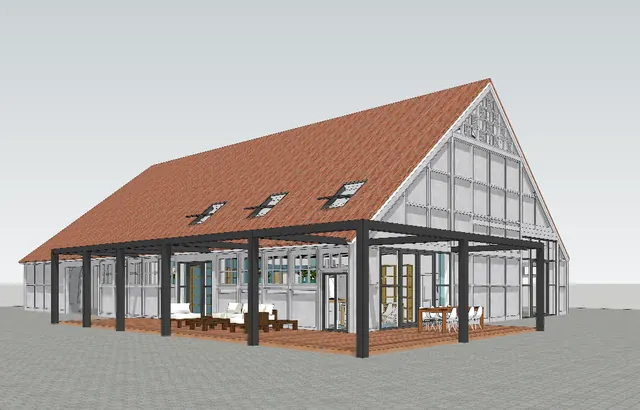 Kraggenburg: Transformatie van een schuur van schokbeton naar een woonhuis