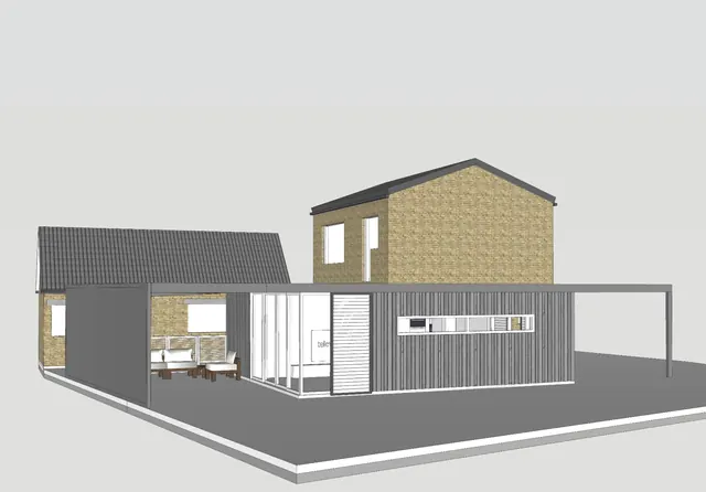 Schapenbogert, Terheijden: Uitbreiding van de woning, herindeling van de begane grond en een keukenontwerp